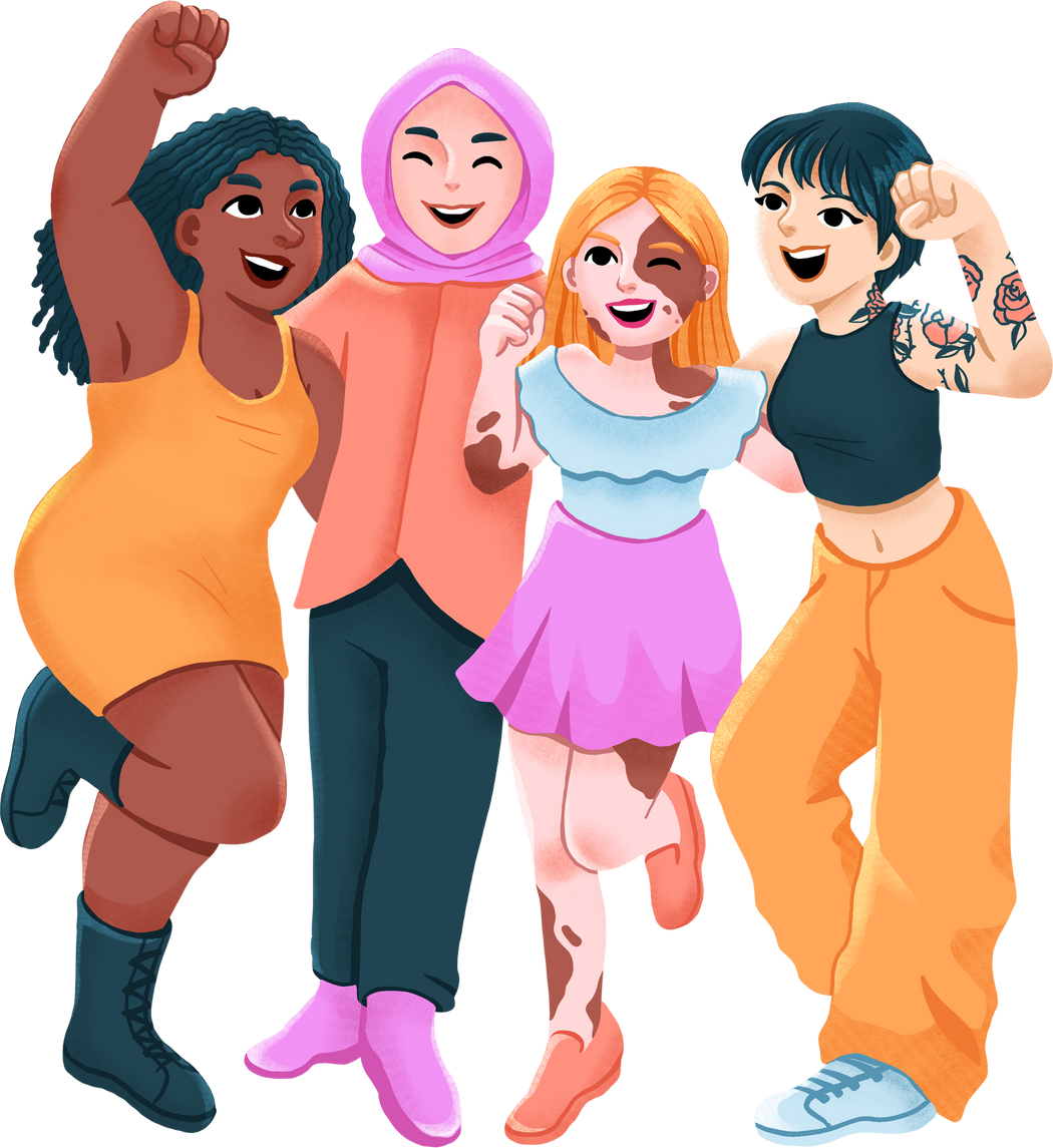 Group of Diverse Empowered Women